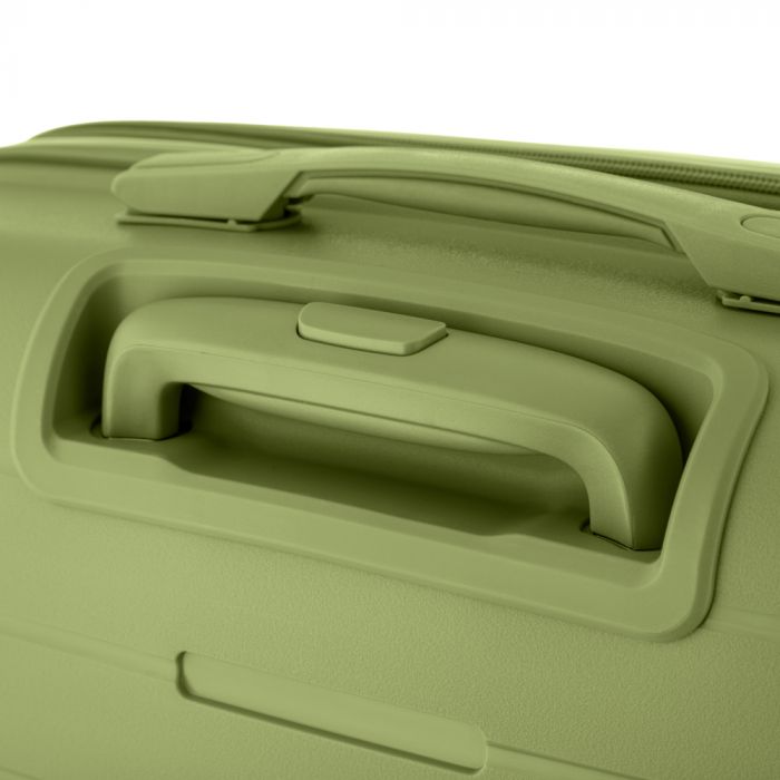 Набір валіз 2E, Aero, поліпропілен, (L+M+S), TSA, 4 колеса, EXP, оливково-зелений