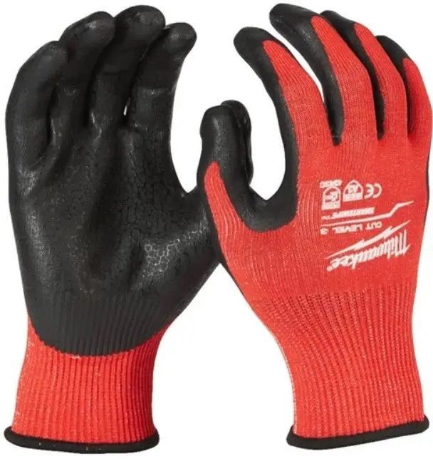 Рукавички робочі Milwaukee нітрилове покриття, smartswipe, р.11/XXL, чорні