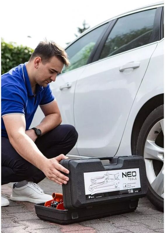Домкрат Neo Tools, гідравлічний підкатний 2.5т, 85-385мм
