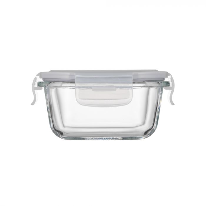 Контейнер для зберігання харчових продуктів Ardesto Gemini 0.31л, боросилікатне скло, пластик, квадратний, прозорий