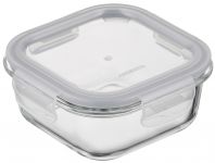 Контейнер для зберігання харчових продуктів Ardesto Gemini 0.5л, боросилікатне скло, пластик, квадратний, прозорий