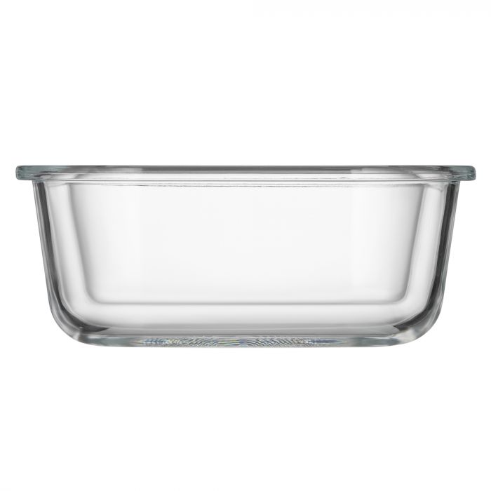 Контейнер для зберігання харчових продуктів Ardesto Gemini 0.8л, боросилікатне скло, пластик, квадратний, прозорий