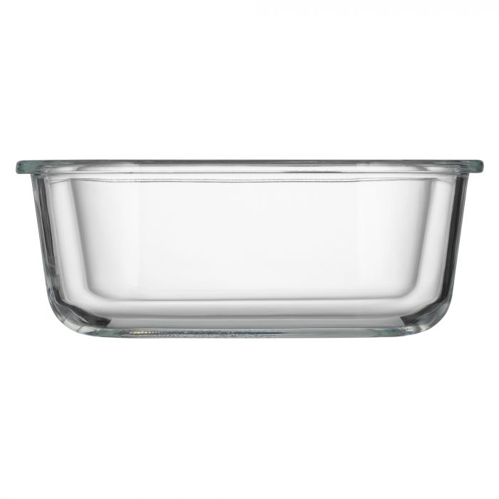 Контейнер для зберігання харчових продуктів Ardesto Gemini 1.23л, боросилікатне скло, пластик, квадратний, прозорий