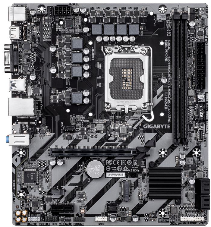 Материнська плата GIGABYTE H810M K s1851 H810 2xDDR5 M.2 HDMI DP mATX