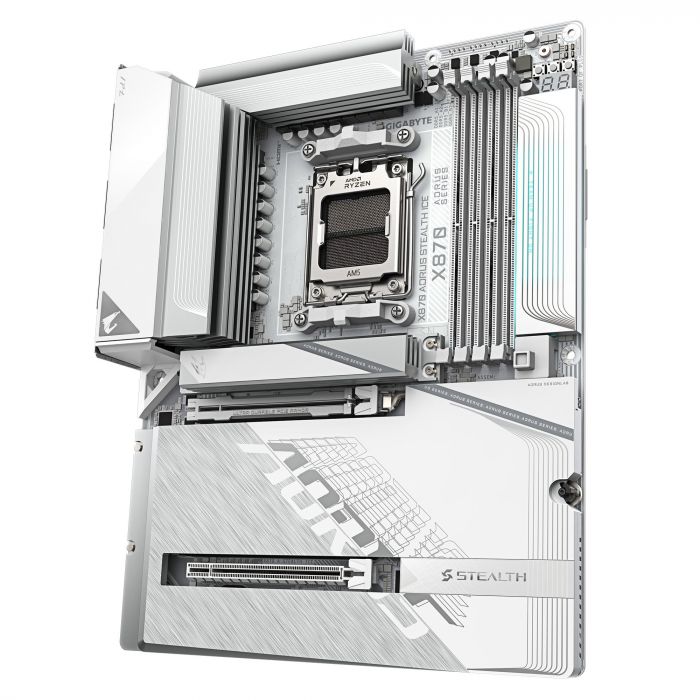 Материнська плата GIGABYTE X870 A STEALTH ICE sAM5 X870 4xDDR5 M.2 HDMI Wi-Fi BT ATX