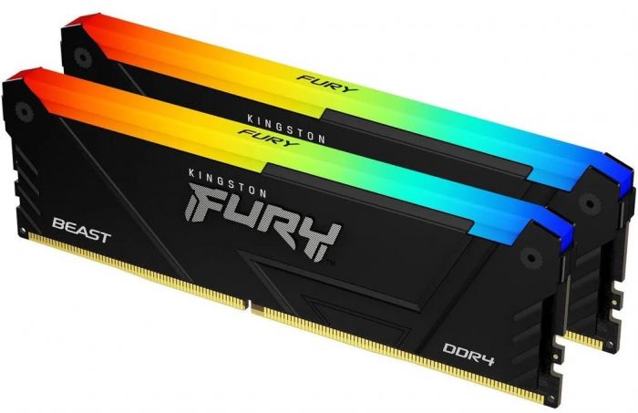 Пам'ять ПК Kingston DDR4 16GB KIT (8GBx2) 3200 FURY Beast RGB