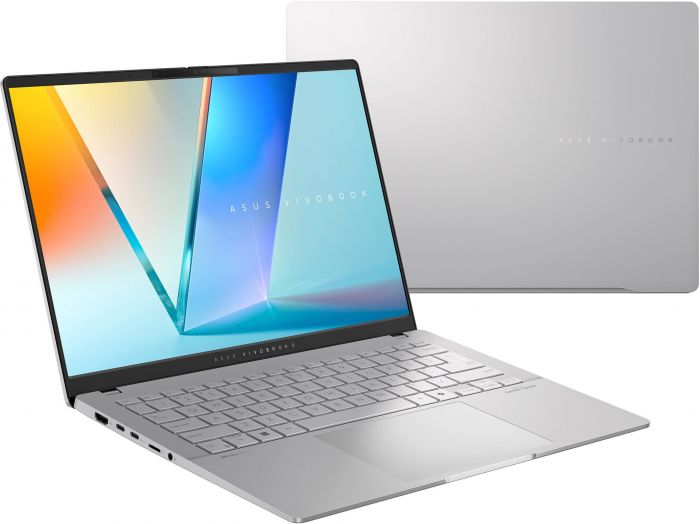 Ноутбук ASUS Vivobook S 14 M5406KA-SF150 14" FHD OLED, AMD AI 5 340, 16GB, F512GB, UMA, NoOS, Сріблястий