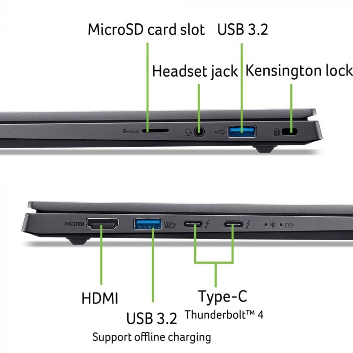 Ноутбук Acer Swift X 14 SFX14-73G 14.5" 2.8K OLED, Intel U7-255H, 16GB, F1TB, NVD5050-8, Win11, сірий