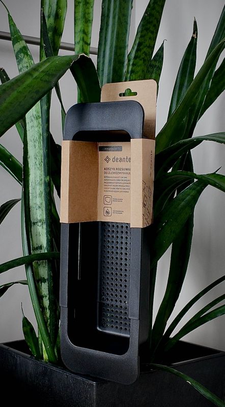 Корзина Deante, 134х68х395мм, для сушки овочів для фруктів, чорна