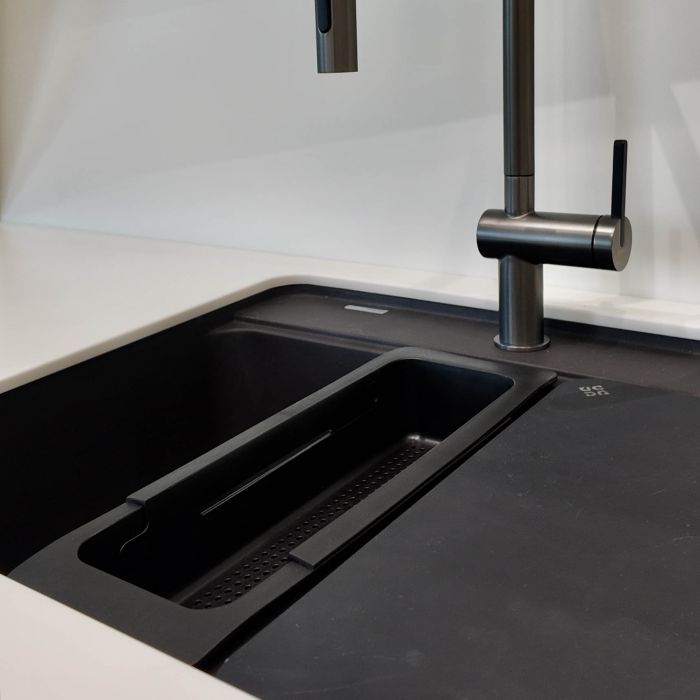 Корзина Deante, 134х68х395мм, для сушки овочів для фруктів, чорна