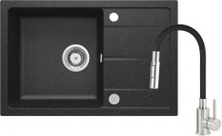 Набір для кухні Deante Leda, гранітна мийка ZRD_2113 + зміш. BOC_B740, графіт