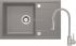 Набір для кухні Deante Leda, гранітна мийка ZRD_S113 + зміш. BOC_S740, сірий металік