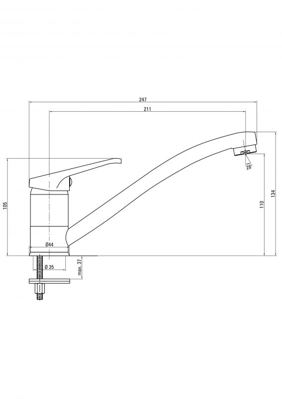 Набір для кухні Deante Doppio, сталева мийка ZEN_0113 + змішувач BYU_060M, сатін