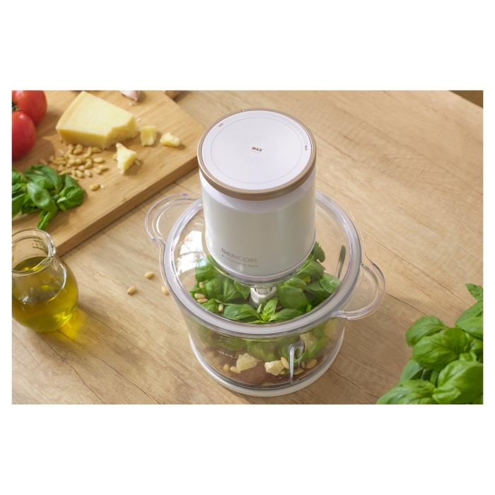 Подрібнювач Sencor, 800 Вт, 6 лез, чаша-3 л., скло, білий