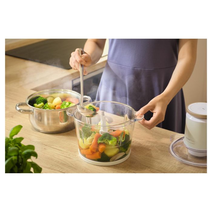 Подрібнювач Sencor, 800 Вт, 6 лез, чаша-3 л., скло, білий