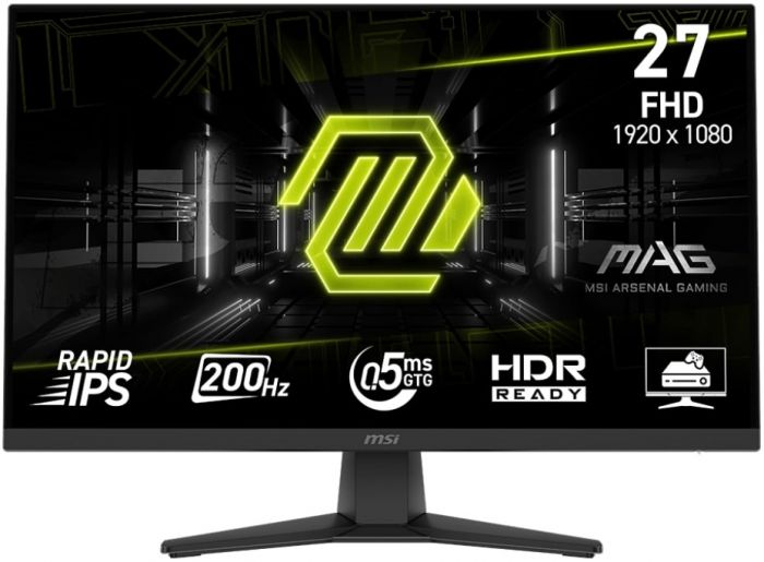 Монітор MSI 27" MAG 272F HDMI, DP, Audio, IPS, 1920x1080, 200Hz, 0.5ms, sRGB 115%, FreeSync
