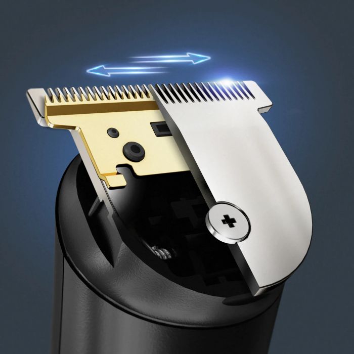 Тример Rowenta Sport Collection, для голови, носа, вух і тіла, мережа+акум., роторний мотор, насадок-8, чохол, титан.напил., чорно-жовтий