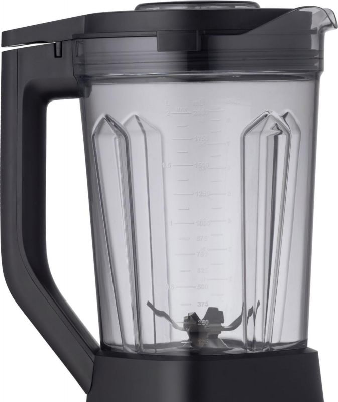 Блендер Gorenje стаціонарний 1500Вт, чаша-2000мл, дисплей, подрібнювач, чорний-нерж