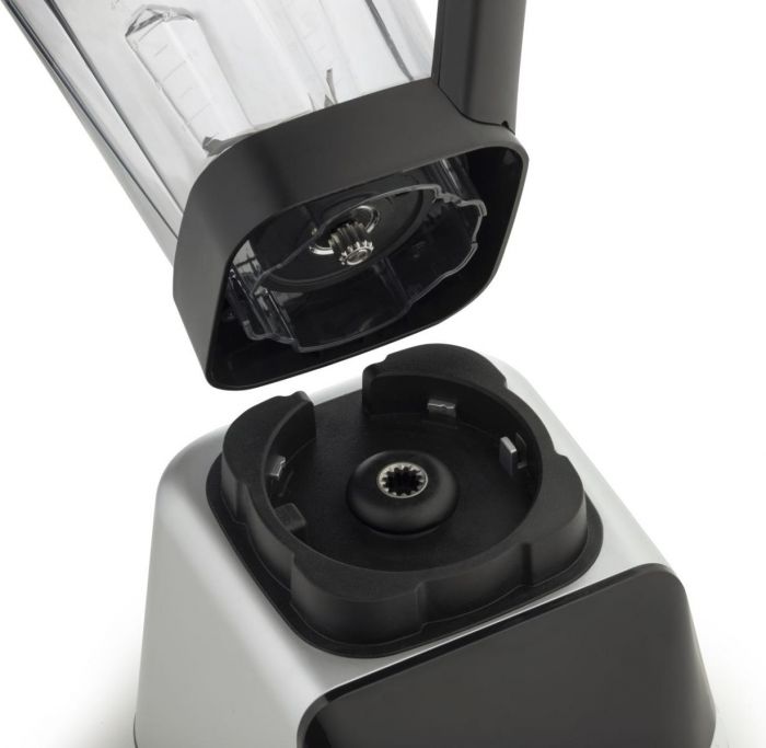 Блендер Gorenje стаціонарний 1500Вт, чаша-2000мл, дисплей, подрібнювач, чорний-нерж