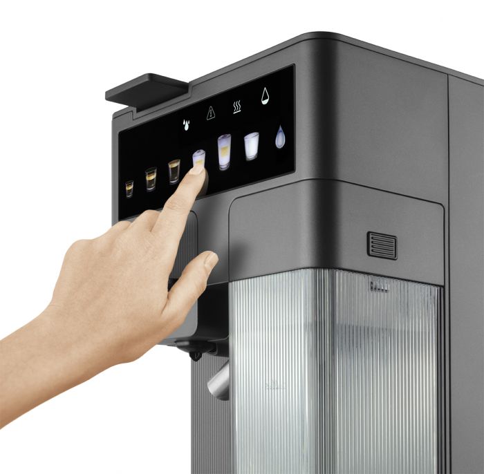 Кавоварка Catler капсульна Renzo 1.6л, капсули, мелена кава, сенсорне керування, автоматичний капучинатор, сірий