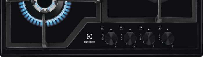 Варильна поверхня Electrolux газова, 60см, чавун, чорний
