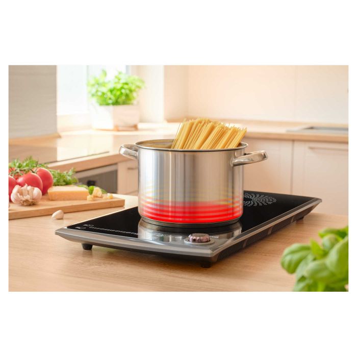 Плитка настільна Sencor індукційна, комф. - 2, 1.3+1.8кВт, управл - сенсор-мех., чорний