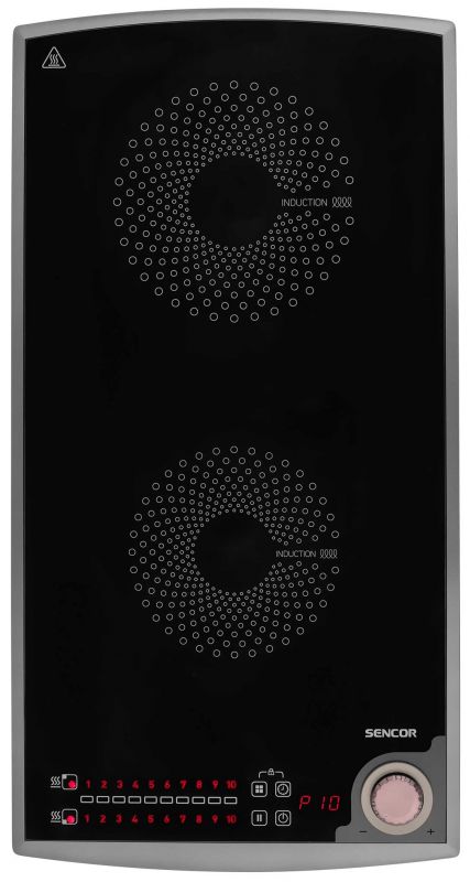 Плитка настільна Sencor індукційна, комф. - 2, 1.3+1.8кВт, управл - сенсор-мех., чорний