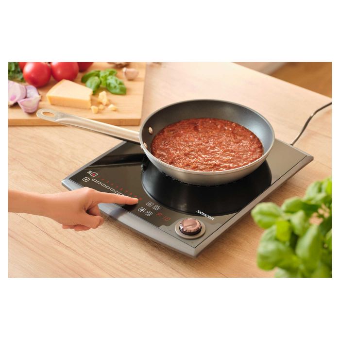 Плитка настільна Sencor індукційна , комф. - 1, 2кВт,  управл - сенсорно-мех., чорний