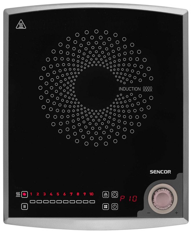 Плитка настільна Sencor індукційна , комф. - 1, 2кВт,  управл - сенсорно-мех., чорний