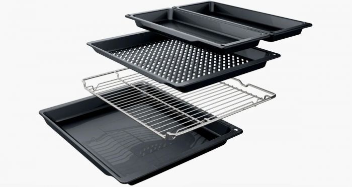 Духова шафа Bosch електрична, 76л, A, дисплей, конвекція, телескопічні направляючі, soft closing, чорний