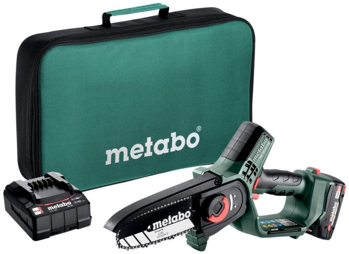 Пила ланцюгова акумуляторна Metabo MS 18 LTX 15 18В 1х2А·год шина 15см 5м/сек 2кг