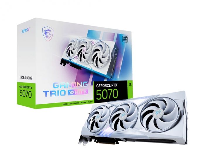 Відеокарта MSI GeForce RTX 5070 Ti 16GB GDDR7 GAMING TRIO OC WHITE