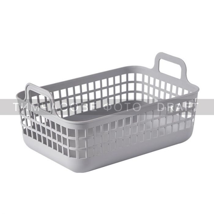 Кошик для зберігання Ardesto 33x22x16.3см, 7л, пластик PP, cірий