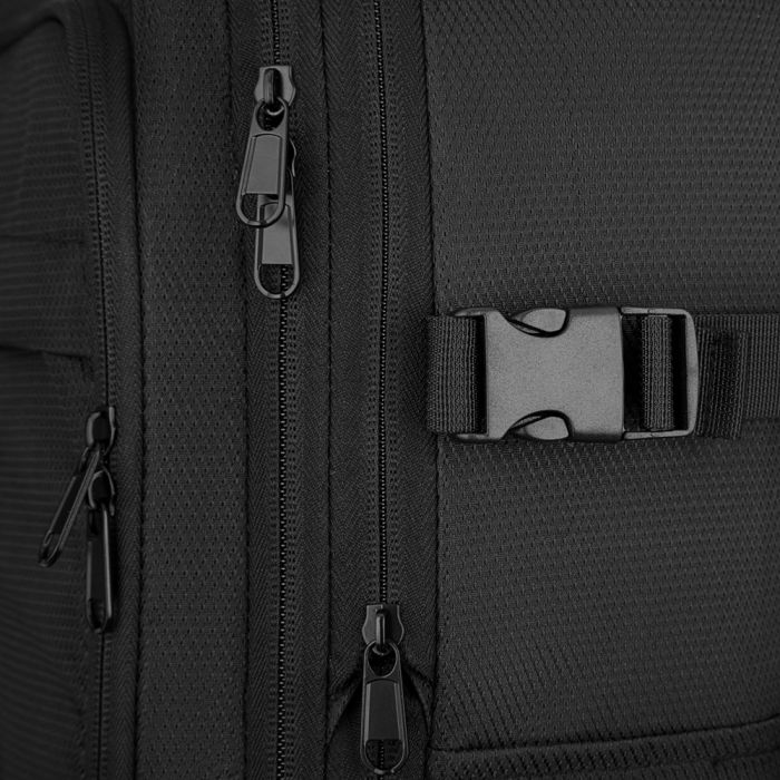 Набір валіз 2E, Trek, (M+S), TSA, 4 колеса, + 2 рюкзаки Cabin (2E-BPET-CABIN-BK), поліестр, чорний