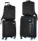 Набір валіз 2E, Trek, (M+S), TSA, 4 колеса, + 2 рюкзаки Cabin (2E-BPET-CABIN-BK), поліестр, чорний