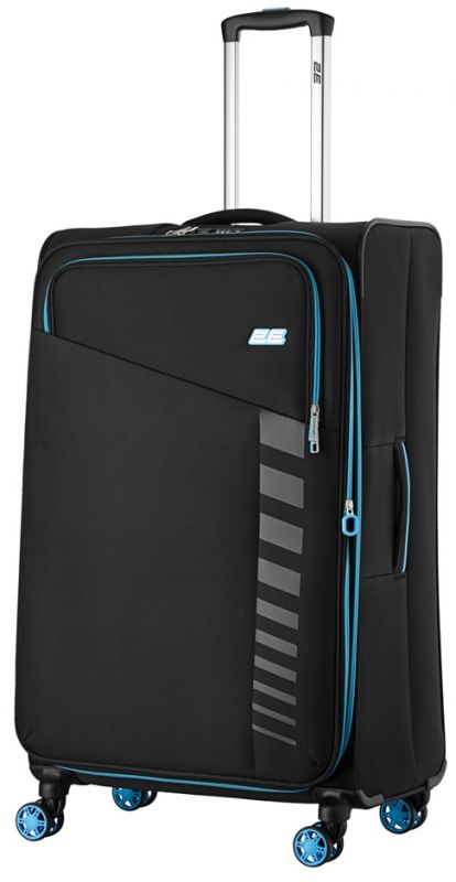 Валіза 2E, Trek, поліестер, велика, 97/117л, TSA, 4 колеса, EXP, чорний