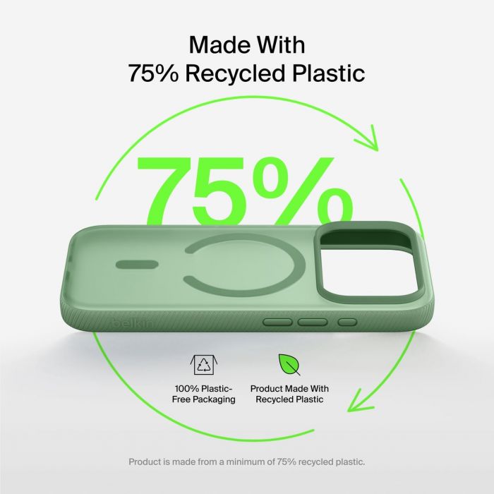 Чохол Belkin для iPhone 17 Pro Max, Magnetic Protective Grip, Sage