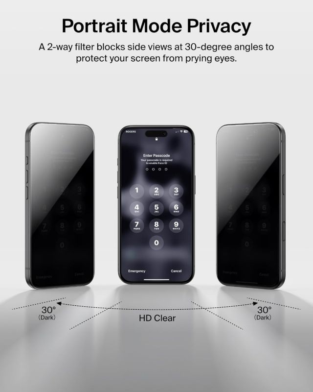 Захисне скло Belkin для iPhone 17 Pro, Privacy TemperedGlass (1 Pack)