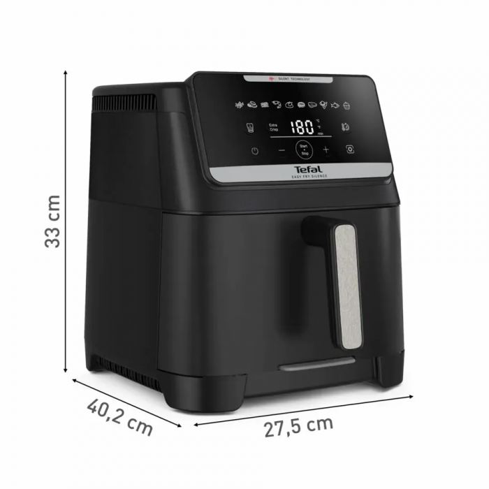 Мультипіч Tefal Easy Fry Silence XXL, 1800Вт, чаша-7л, сенсорне керув., 10 програм, пластик, чорний