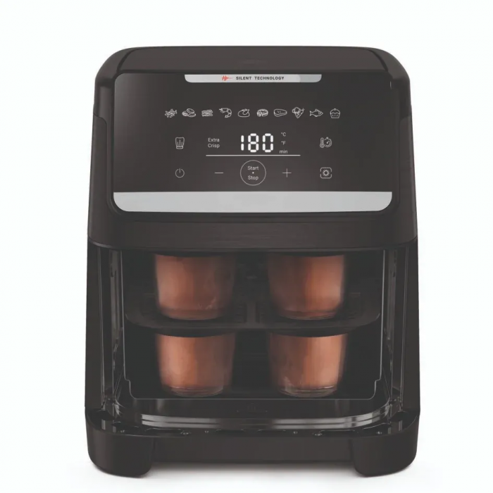 Мультипіч Tefal Easy Fry Silence XXL, 1800Вт, чаша-7л, сенсорне керув., 10 програм, пластик, чорний