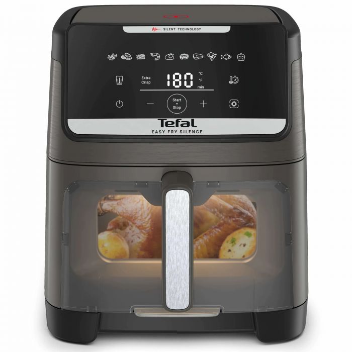 Мультипіч Tefal Easy Fry Silence XXL, 1800Вт, чаша-7, сенсорне керув., 10 програм, з віконцем, пластик, темно-сірий