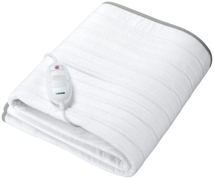 Електропростирадло  Beurer, 150х80см, 60Вт, 3 режими, фліс, білий