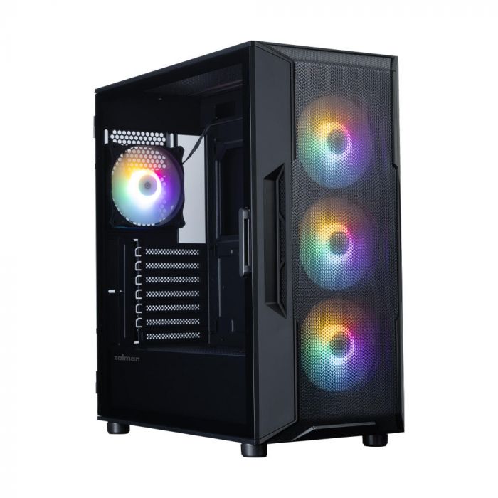 Корпус Zalman I3 Neo V2 без БЖ, 2xUSB3.0, 1x Type C, 4x120мм RGB, VGA 400мм, LCS ready, TG Side Panel, ATX, чорний