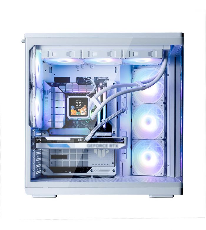 Корпус Zalman P60 без БЖ, 2xUSB3.0, 1x Type C, 3x120мм ARGB Reverse, 2x120мм ARGB, VGA 435мм, LCS ready, Curved Tempered Glass, Dual Chamber, ATX, білий