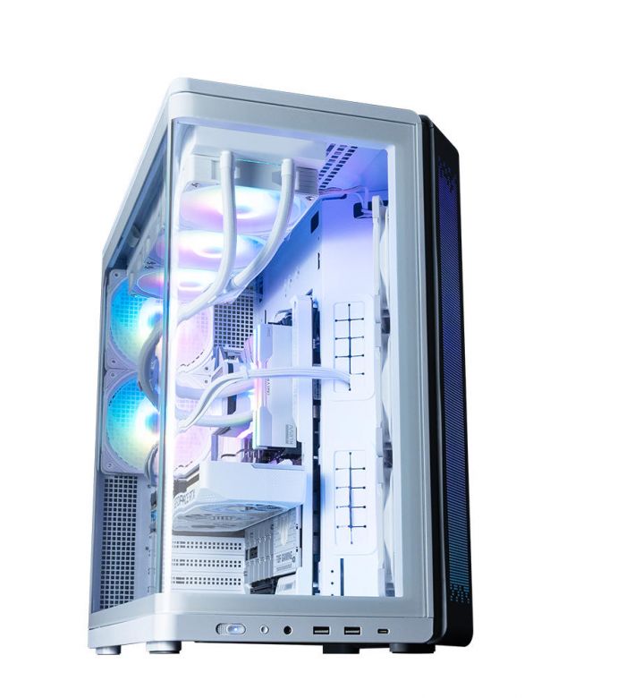 Корпус Zalman P60 без БЖ, 2xUSB3.0, 1x Type C, 3x120мм ARGB Reverse, 2x120мм ARGB, VGA 435мм, LCS ready, Curved Tempered Glass, Dual Chamber, ATX, білий