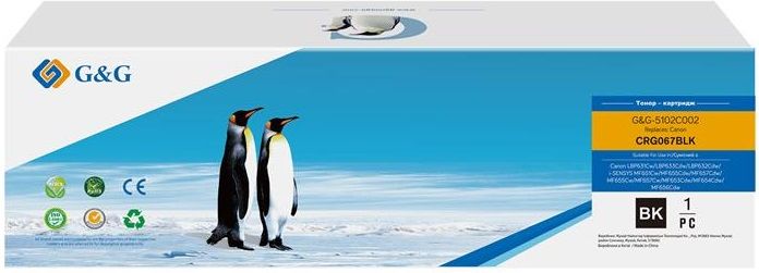 Картридж  G&G для Canon 067 MF651Cw/MF655Cdw/MF657Cdw/LBP631Cw/LBP633Cdw Black (1350 стор)