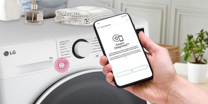 Пральна машина LG фронтальна, 9кг, 1200, A, 48см, дисплей, пара, інвертор, білий