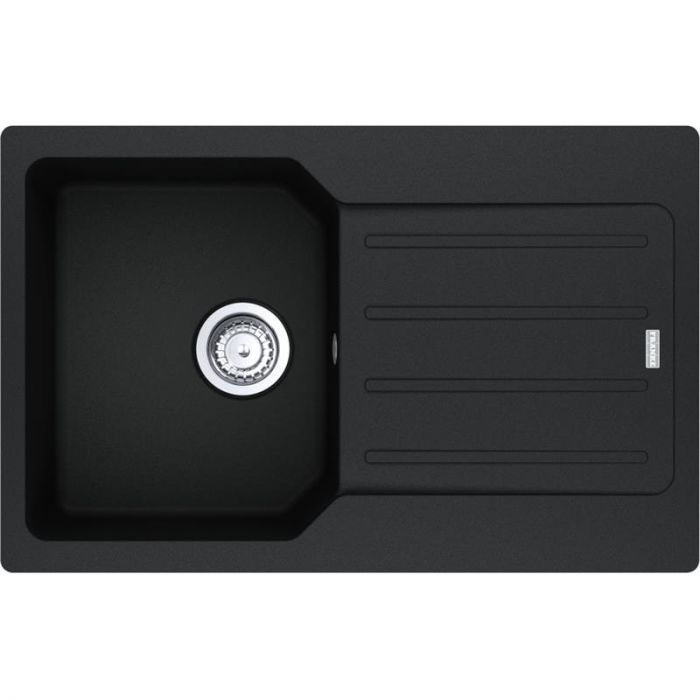 Мийка кухонна Franke City, фраграніт, прямокутник, з крилом, 780х500х190мм, чаша - 1, врізна, оборотна, UCG 611-78, онікс