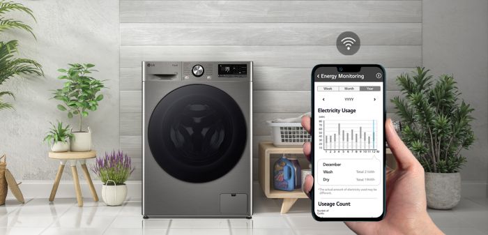 Пральна машина LG фронтальна, 11кг, 1400, A, 57см, дисплей, пара, інвертор, сріблястий