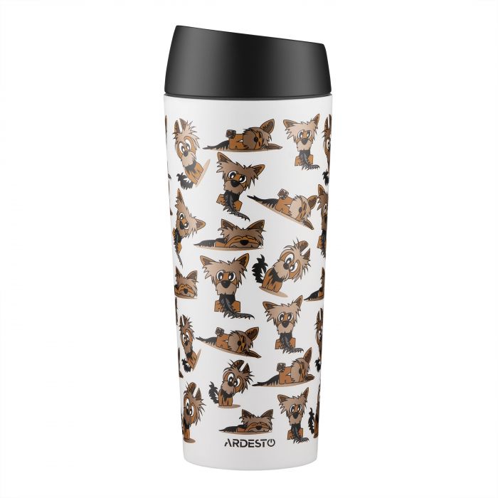 Термокухоль ARDESTO Coffee Time Yorkie 450мл, нержавіюча сталь, бежевий